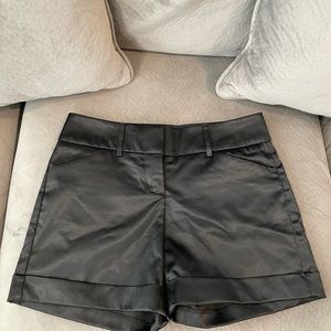 Express Satin Black Shorts
